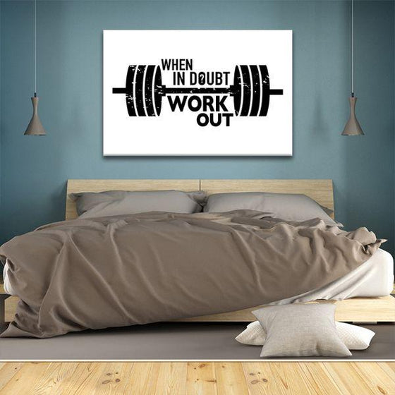 Inspiring Workout Quote 1 Panel Canvas Wall Art