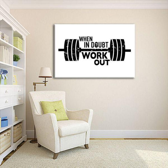Inspiring Workout Quote 1 Panel Canvas Wall Art Ideas