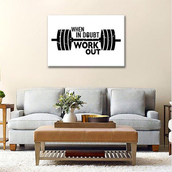 Inspiring Workout Quote 1 Panel Canvas Wall Art Living Room
