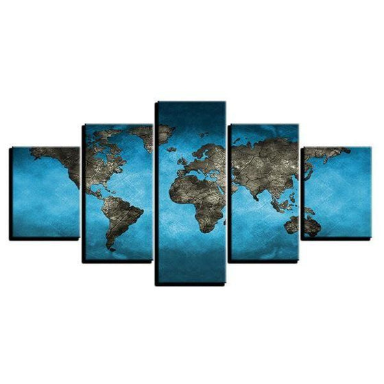 World Map Wall Art Framed Prints