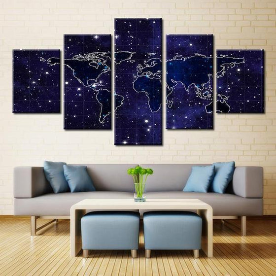 World Map Wall Art Metal Idea