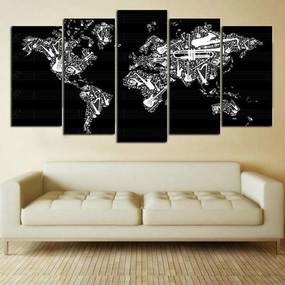 World Map Wall Art Metal Prints