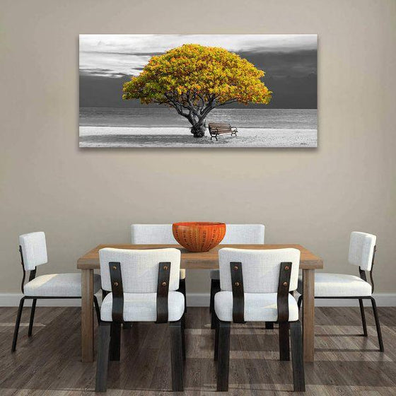 Yellow Blossom Tree Canvas Wall Art Kitchen