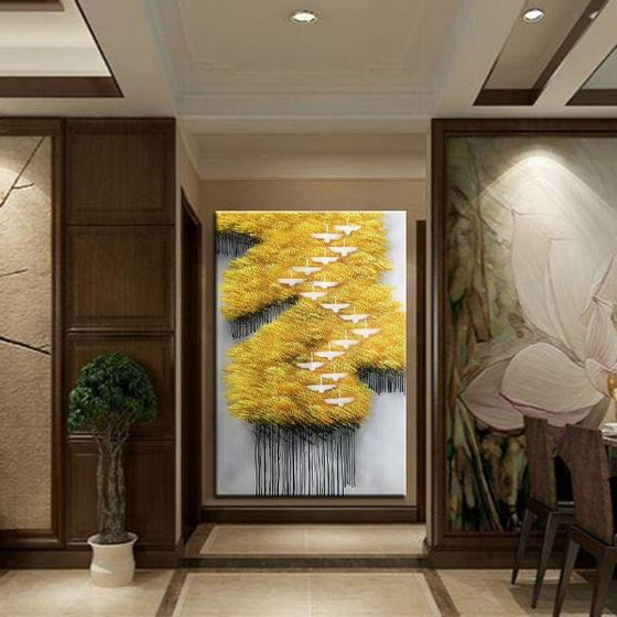 trees canvas painting home decor