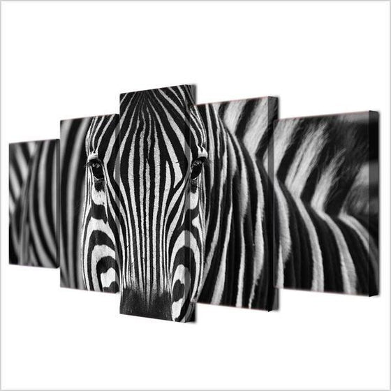 Zebra Head Wall Art Canvas